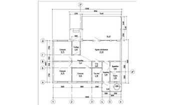 Каркасный дом 8 х 13 м. по проекту заказчика.