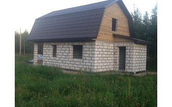 Построенный дом из газобетона и каркаса