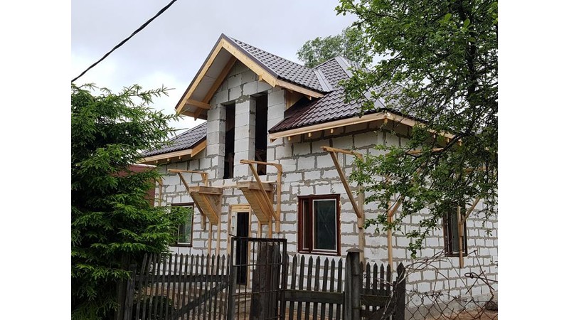 Построенный дом из газобетона