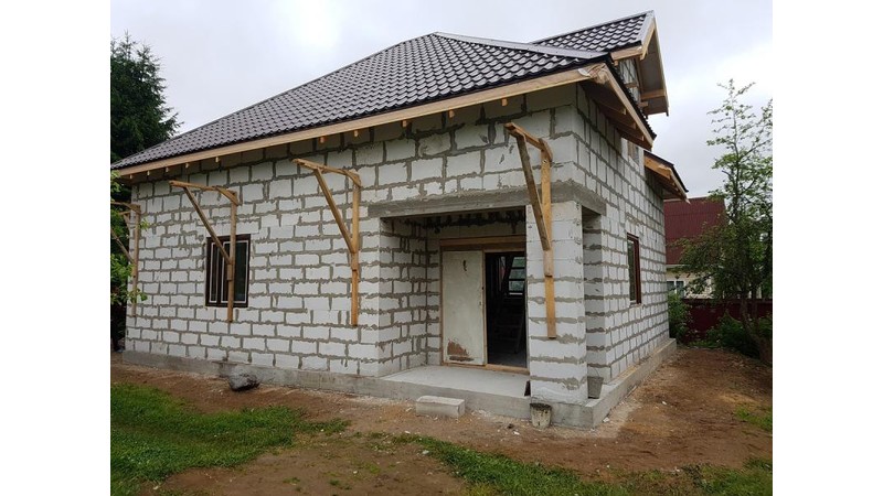 Построенный дом из газобетона