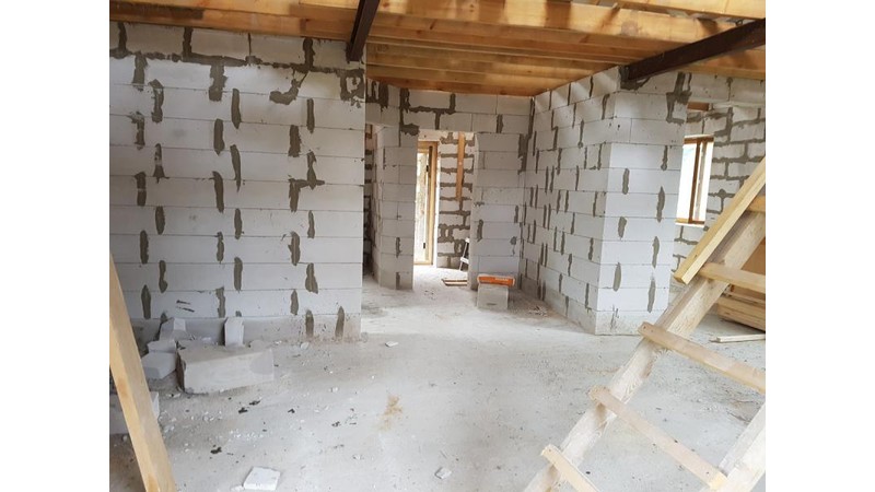 Построенный дом из газобетона