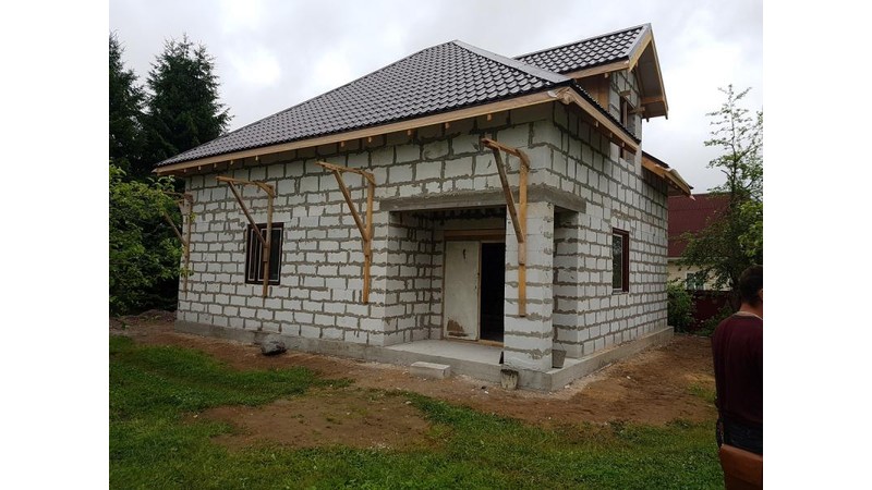 Построенный дом из газобетона