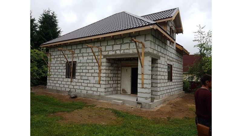 Построенный дом из газобетона
