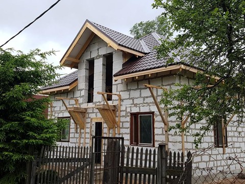 Построенный дом из газобетона