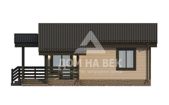 Проект дома 8x8 с террасой